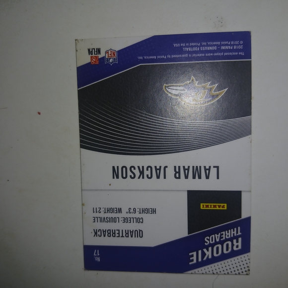 Rookie Threads Football Card - Picture 7 of 7